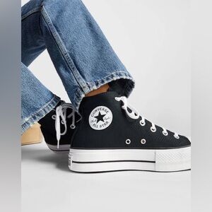 Converse Chuck Taylor All Star Lift Platform Canvas High Top Shoes | Women’s 9
